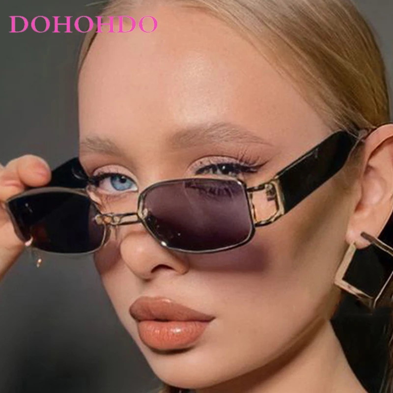 Trendy Luxury Decorate Square Frame Punk Women Sunglasses Brand Design Men Sunglass Drive Travel Party Cool Eyewear Female UV400
