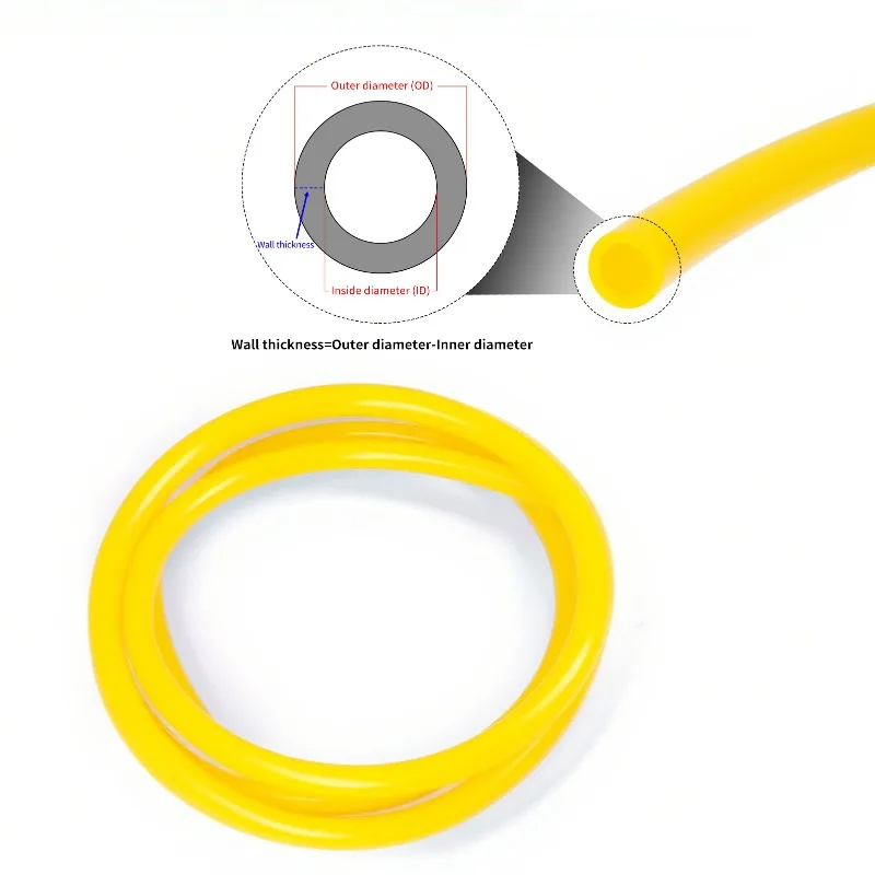 Yellow Food Grade Silicone Tube ID 0.5mm~14mm High-Temperature Resistant Flexible Non-Toxic Drink Water Aquarium Connector Pipe