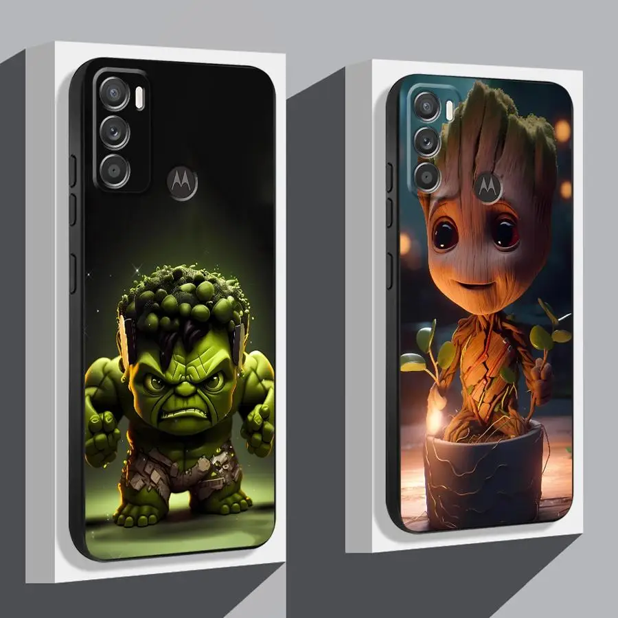 Cute Marvel Iron Man Soft Case for Motorola Moto G51 G60S G71 G22 G52 G72 G53 G73 Edge 20 30 40 Pro 20 Lite 30 Neo 30 Fusion