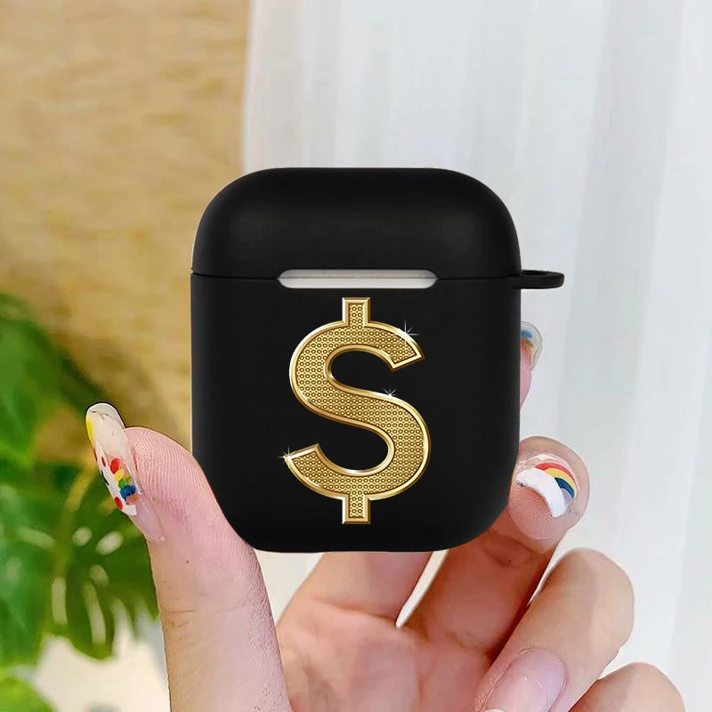 Fashion Bitcoin Coin Soft silicone TPU Case For AirPods Pro 1 2 3 Black Silicone Wireless Bluetooth Earphone Box Cover