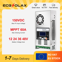 ECGSOLAX 60A solar charge controller 12V 24V 36V 48V battery charge controller 60A Solar controller Max PV 150 LCD display