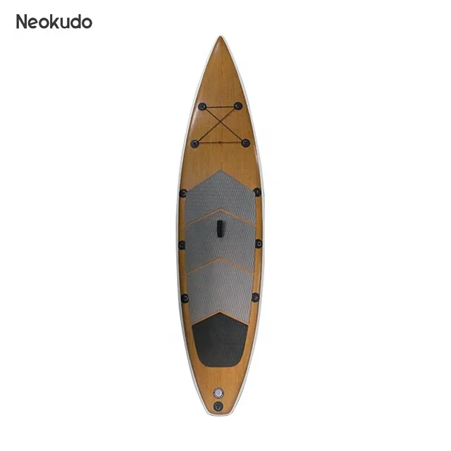 wood sup inflatable paddle board in wood color high end inflatable wood sup popular for US market