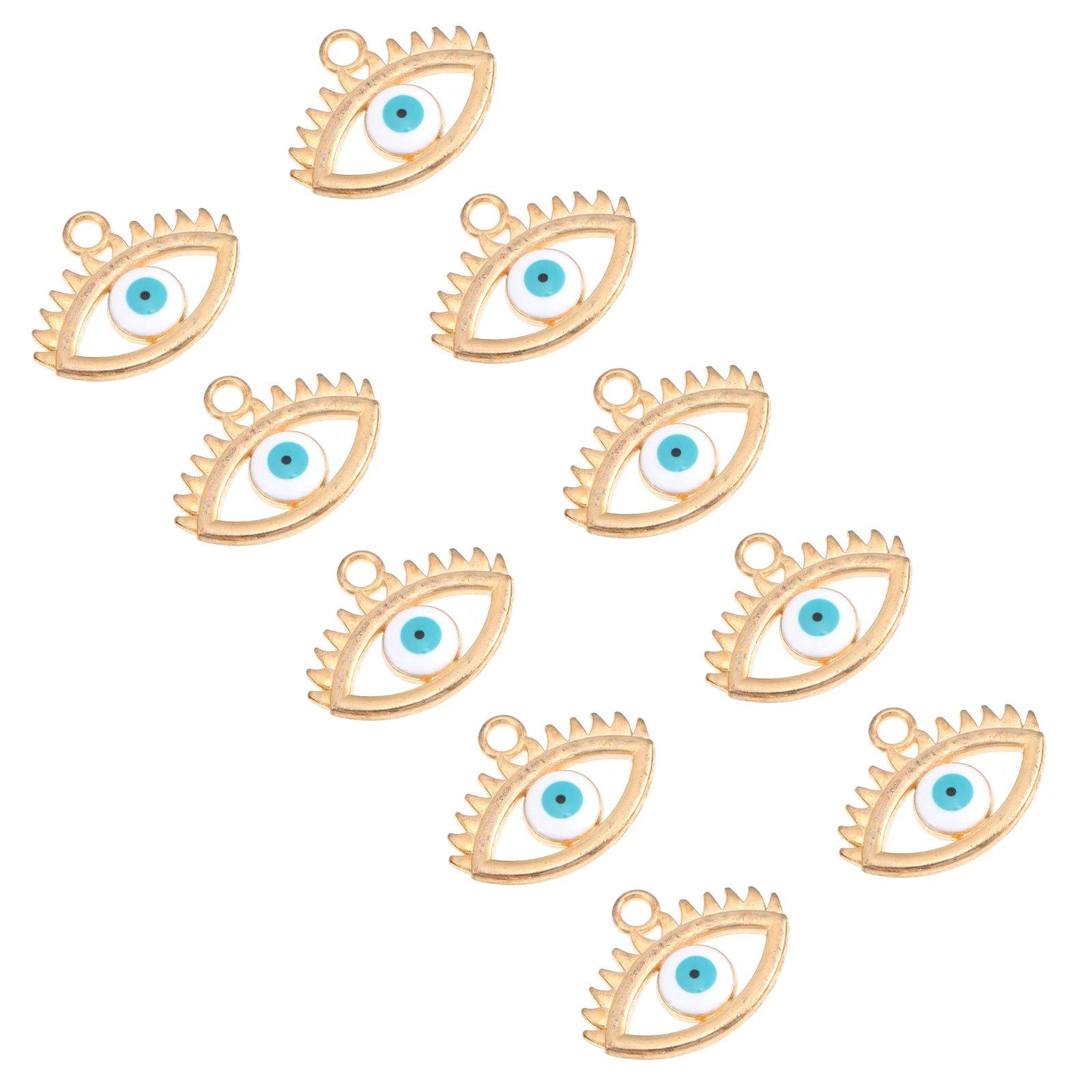 

Evil Eye Beads Alloy Pendant Ornaments for Crafts Diy Jewelry Charm Halloween White Making Accessories