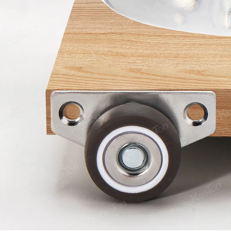 1/1.25 Inch Small Side Mount Caster Wheels Mini Casters Set of 4 for Little Drawer Rollers Rigid Casters Wheels Furniture DIY Pr
