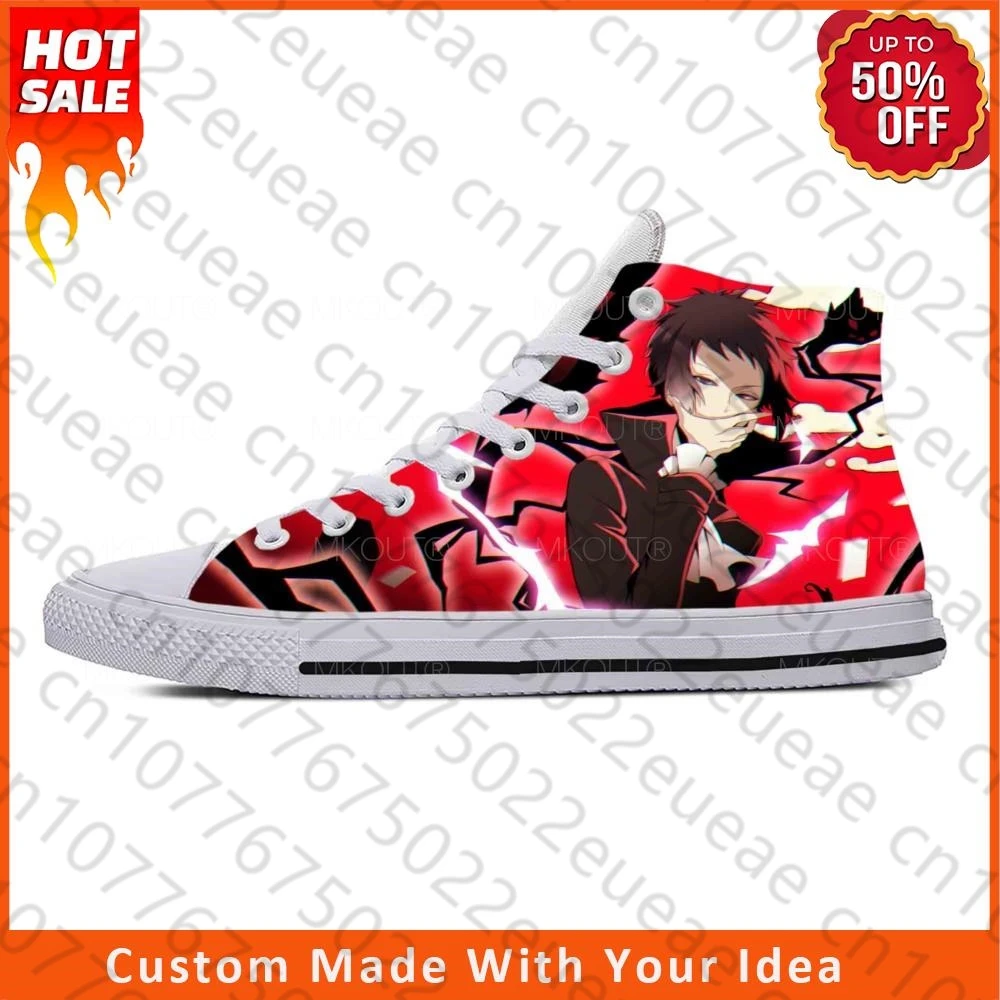 Zapatillas de tela informales para hombre y mujer, zapatos ligeros y transpirables con estampado 3D de Anime, Manga Bungo Stray Dogs Akutagawa Ryunosuke