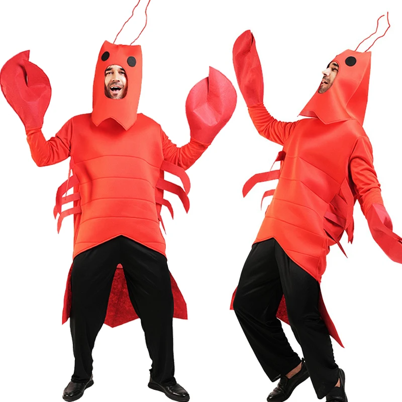 

New adult lobster costume Halloween Marine animal costume party activity drama performance stage performance costume