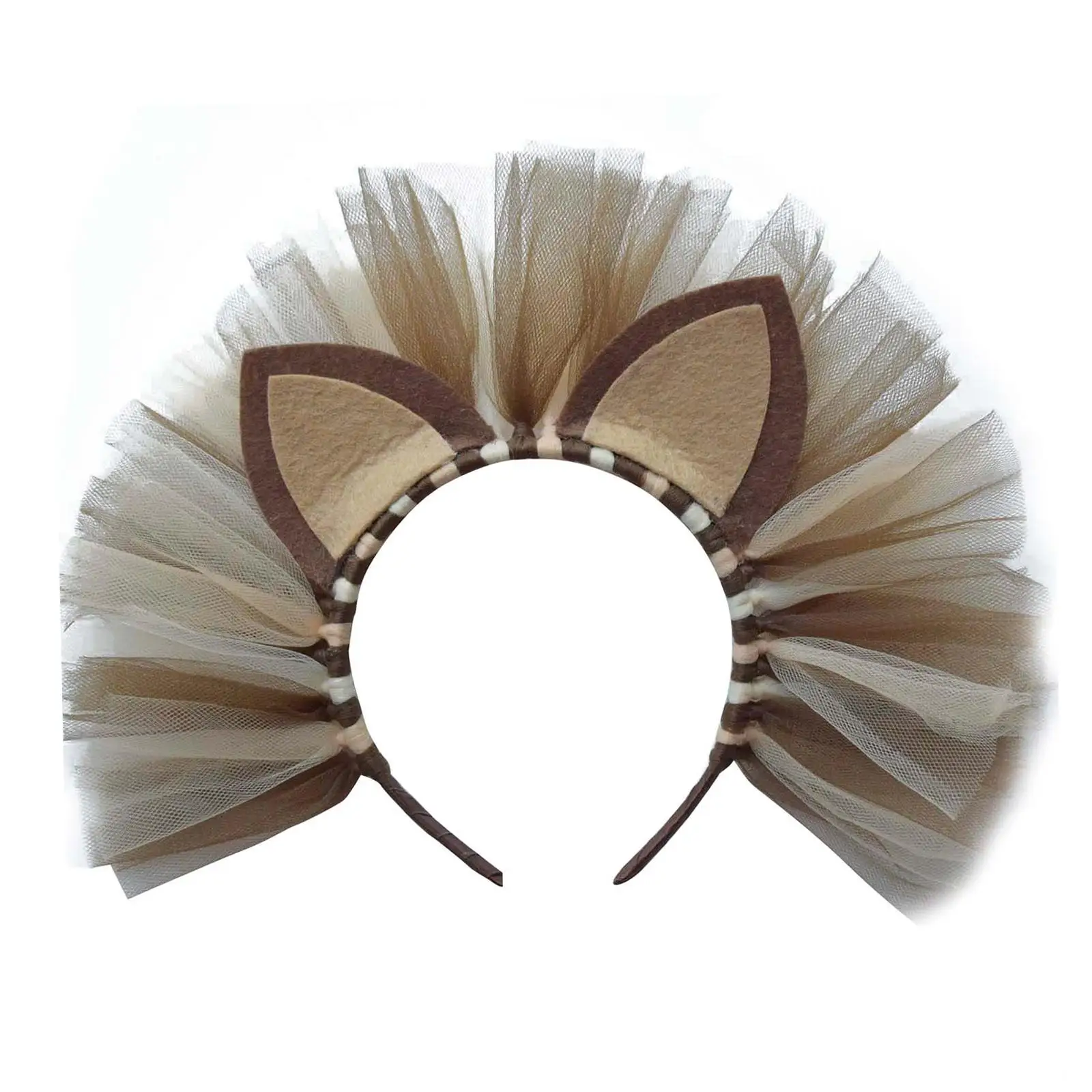 Accessori per costumi in poliestere per bambini, fascia per capelli, orecchie di gatto, coda di animale, per feste di compleanno
