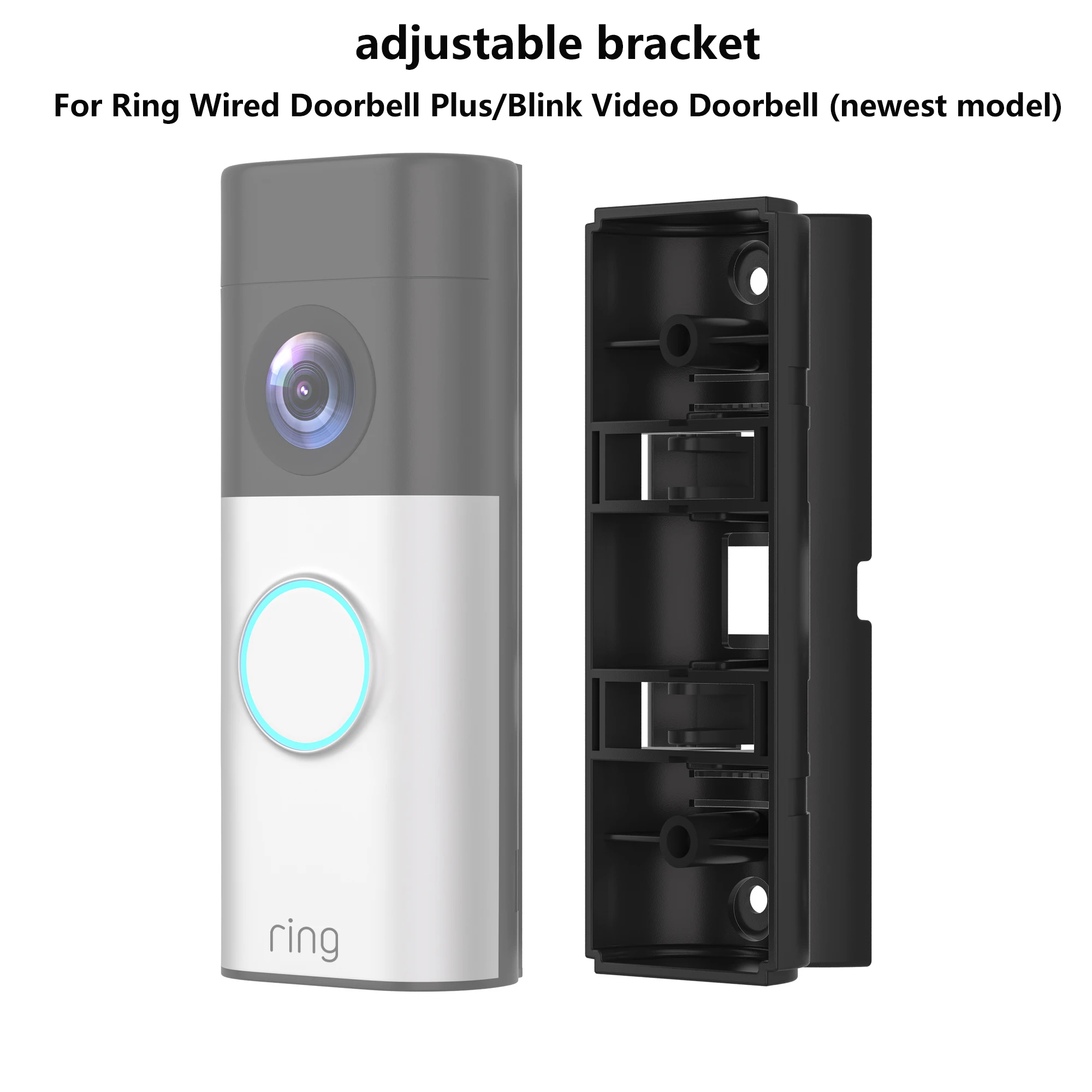 For Ring Wired Doorbell Plus/Blink Video Doorbell(Newest Model) Doorbell Bracket Angle Adjustable Visual Doorbell Rotation Brack
