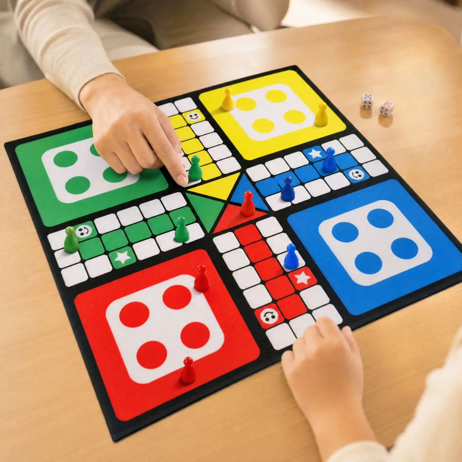Children's Flying Chess Table Mat Interactive Board Game Tablecloth Parent-Child Educational Game Playmat Stain-Resistant Mat