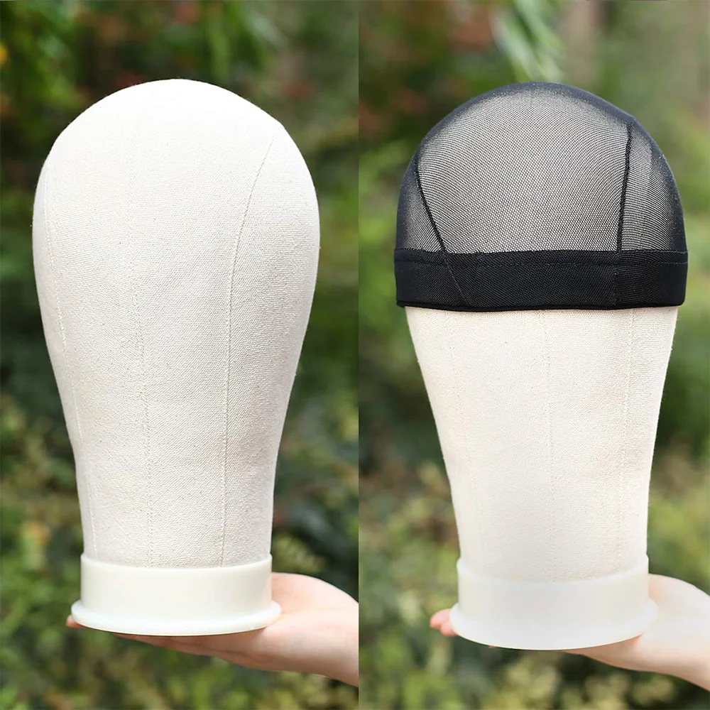 

21"-23'' Canvas Block Head DIY Head Welf Wig Soft Cork Canvas Block Head For Displaying Mannequin Wig Making Canvas Head