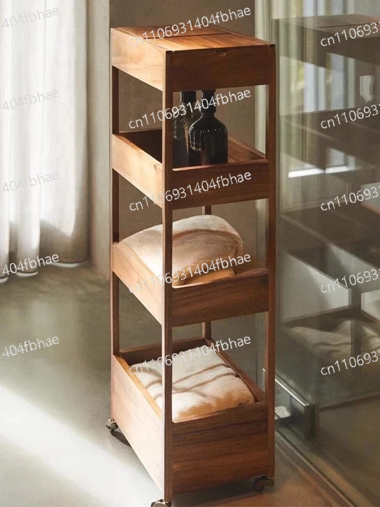 bathroom gap storage shelf cabinet living room wooden storage with cover sundries rack