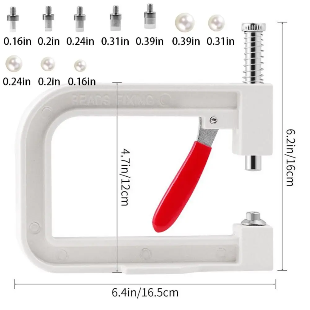 4-10mm Perlen-Setzmaschine Set DIY Handwerk Runde Perlen Nieten-Fixiermaschine 4-Klauen-Nieten