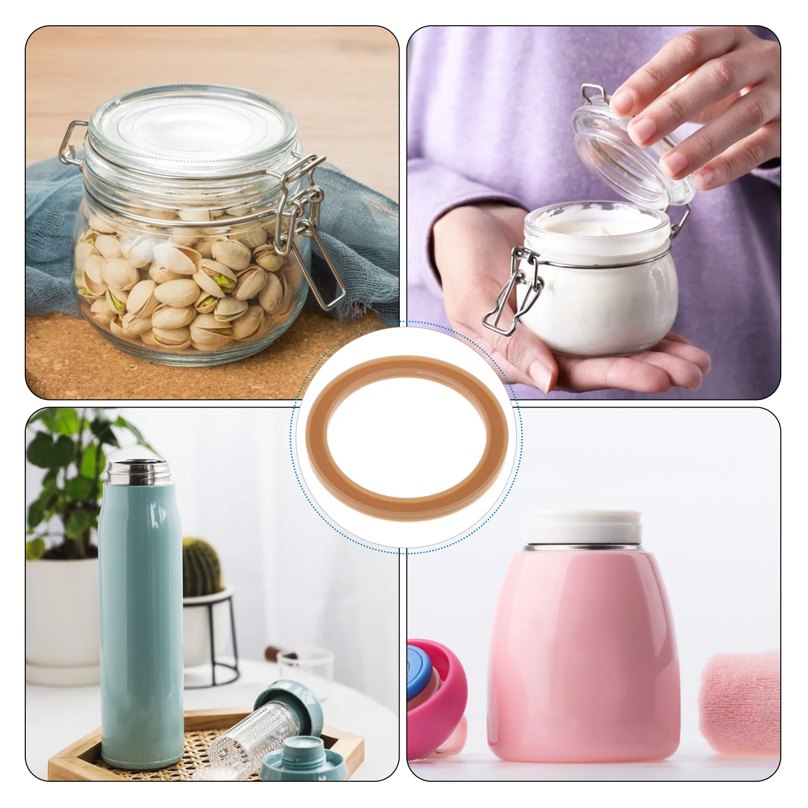 

10 шт., силиконовые прокладки, герметичные сменные кольца для крышки детской бутылочки, универсальные герметичные уплотнительные кольца для бутылочек с изоляцией