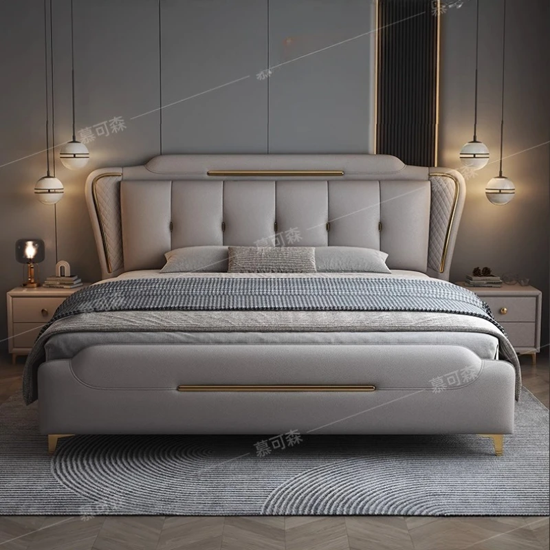 

Leg Support Double Bed Aesthetic Cabinets Lounge French Bed Frame Queen Headboards Camas Matrimoniales House Accessories