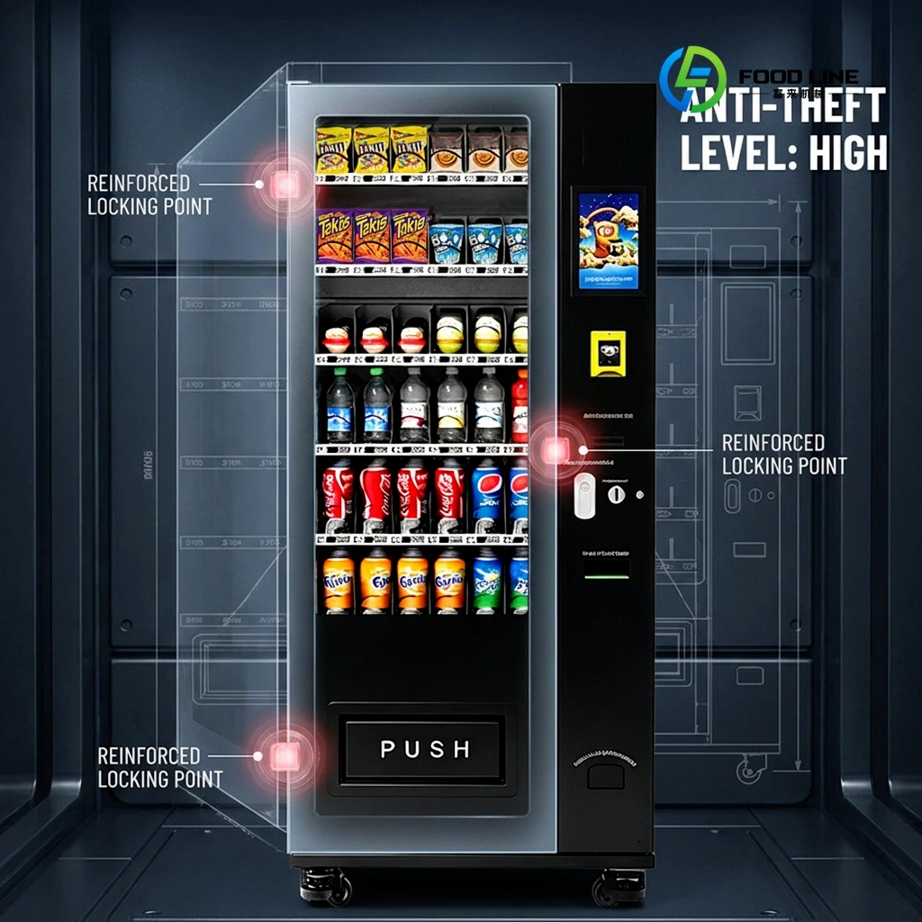 Snacks & Drinks Vending Machine Commercial Self‑service Unit Keyboard Screen SDK Function For Cold Beverage Retail Custom