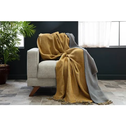 Doqu Home Scotch Blanket Double (200 X220) Mustard