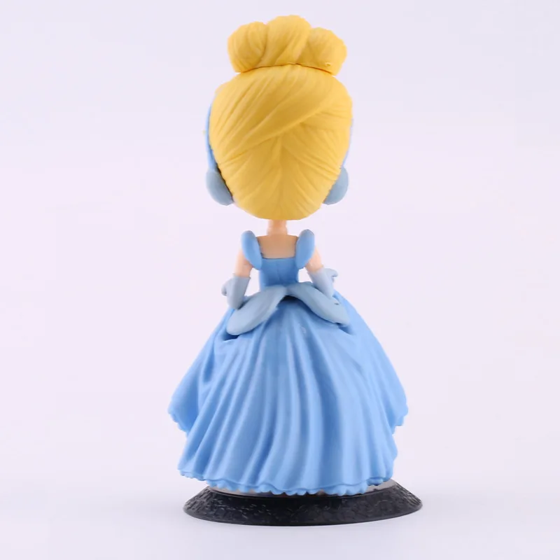 15CM Disney Q Posket Princess Cinderella Pvc Action Figure Model Children Toys Dolls Gifts Desktop Cake Decoration Accessories