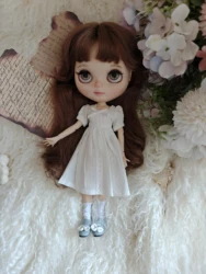 blythe doll clothes Handmade Spring Versatile White Skirt Set 28-30cm OB22 OB24 AZONEblythe doll clothes Accessories Dress