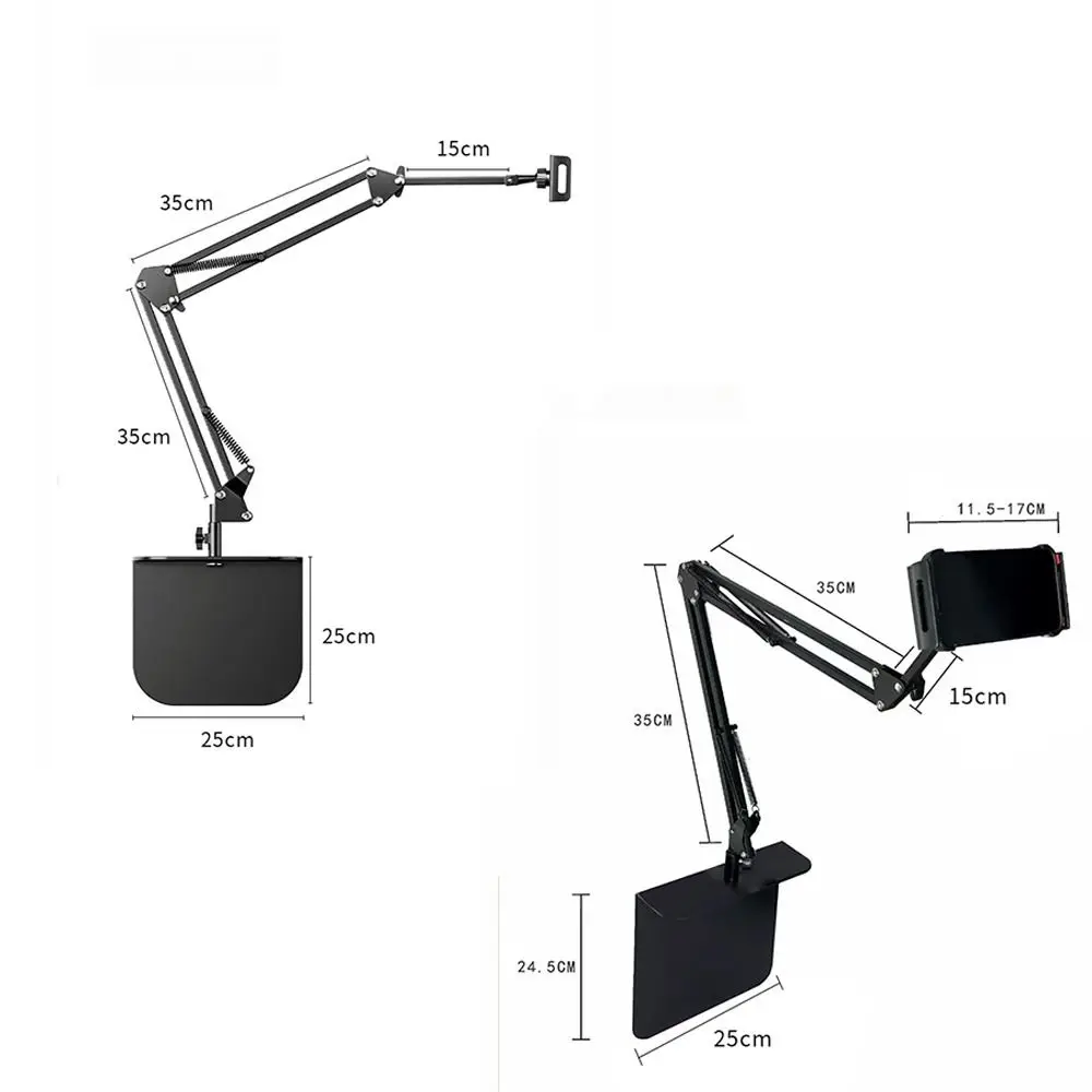 Universal Versteckte Tablet Ständer Faltbare Rotation Flexible Arm Telefon Halterung Legierung Einstellbare Tragbare Faule Halterung
