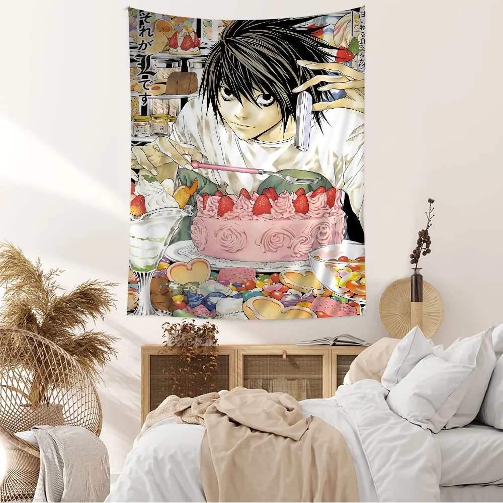 Anime Death Note Colorful Tapestry Wall Hanging Bohemian Wall Tapestries Mandala Wall Hanging Sheets