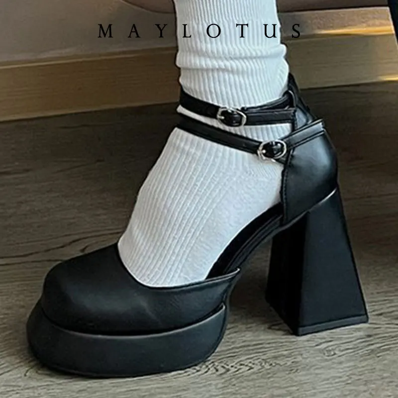 

Удобные свадебные туфли на высоком каблуке с квадратным носком и ремешком на щиколотке, непромокаемые свадебные туфли на платформе и толстом каблуке для помолвочных вечеринок