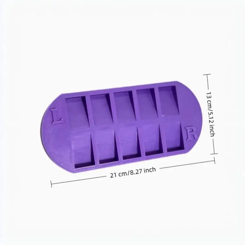 1Pcs False Nail Display Organizer 10-Grids Nail Tip Storage Tray With L/R Mark Reusable Nail Art Storage Plate For Salon & Home - view 6