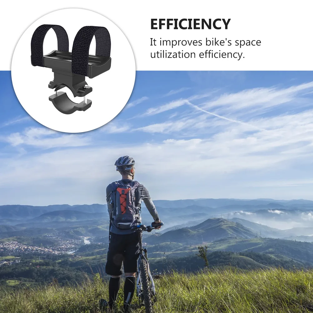 Bike Handlebar Rack Black Plastic Flashlight Bracket Mount For Mountain Bike Outdoor Riding Durable Accessory