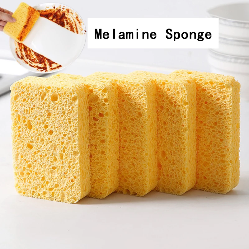 2/5/10 PcsWood Pulp Melamine Sponge Eraser For Washing Dishes Double-side Multi-purpose Scouring Pad Useful Things For Kitchen