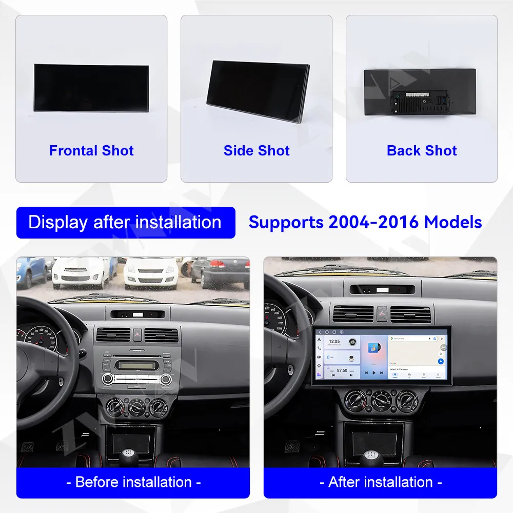 For Suzuki Swift 2004-2016 Android 15 15.8 Inch HD Touch Screen Car Gps Multimedia Player Radio Dvd Player Interior Accessories