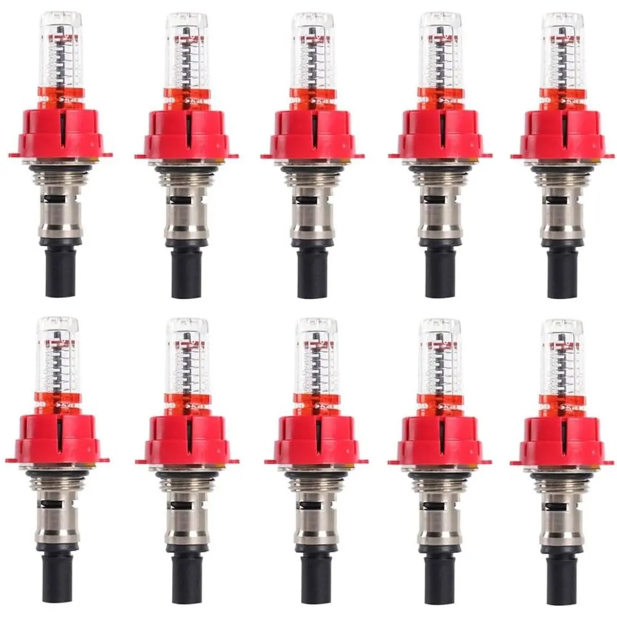 A75K 10 Pcs Underfloor Heating Manifold Meter, Visual Monitoring Regulator for Underfloor Heating Systems(1/2)