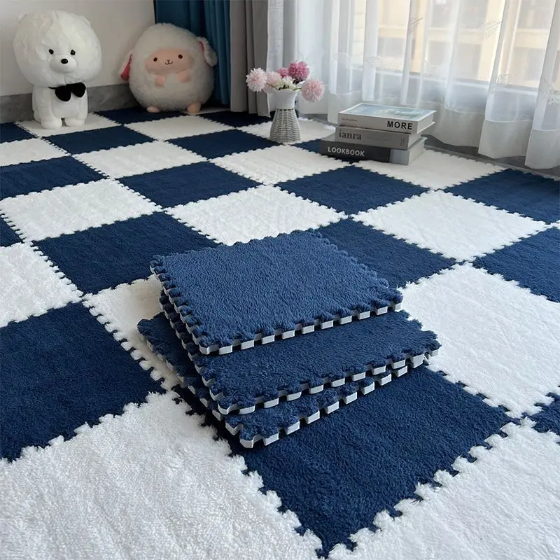 Plüsch Puzzle Boden Kinder Teppich Bebe Matratze Eva Schaum weiche warme Decke Lernspiel zeug Spiel matte für Kinder Babys pielzeug Geschenke