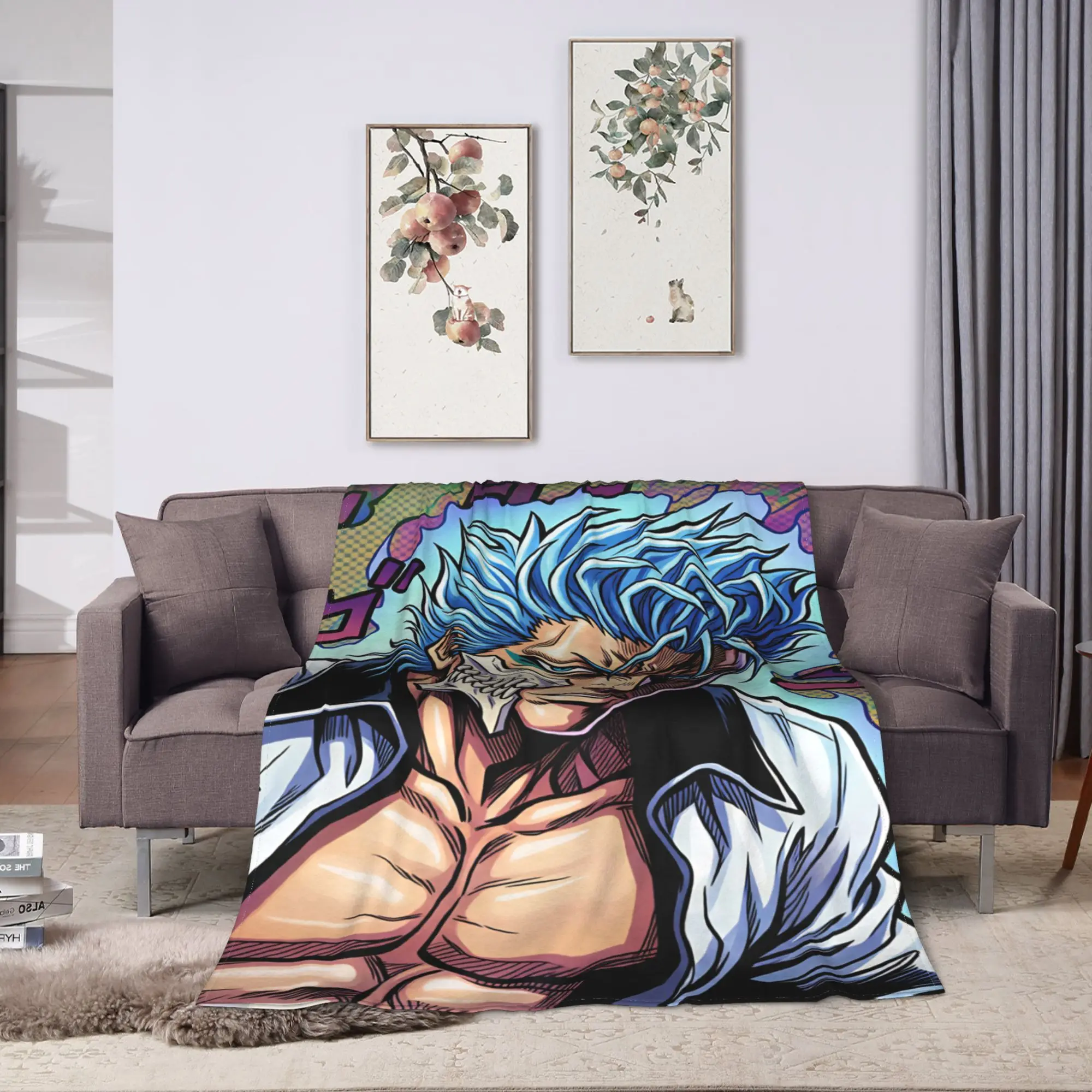 Bleach Kurosaki Ichigo Anime Cartoon Blanket Warm Plush Throw Blanket For Living Room Decorative Flannel Bedspread Bed Cover