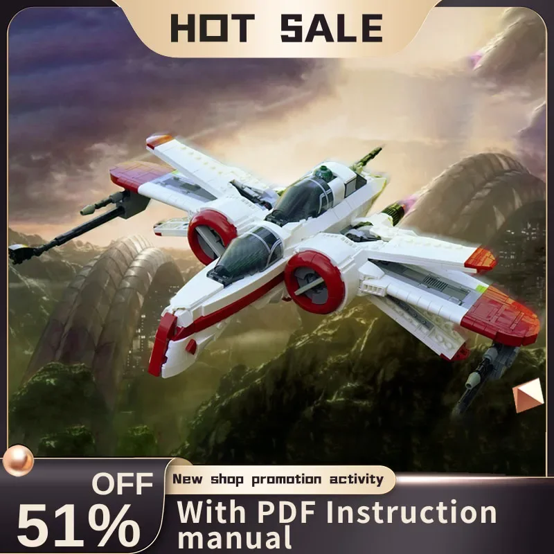 

New 1053Pcs Famous Star Battle Movie Moc-75402 Arc-170 Starfighter Model Diy Creative Ideas Kid Toy Birthday Gift Custom Puzzle