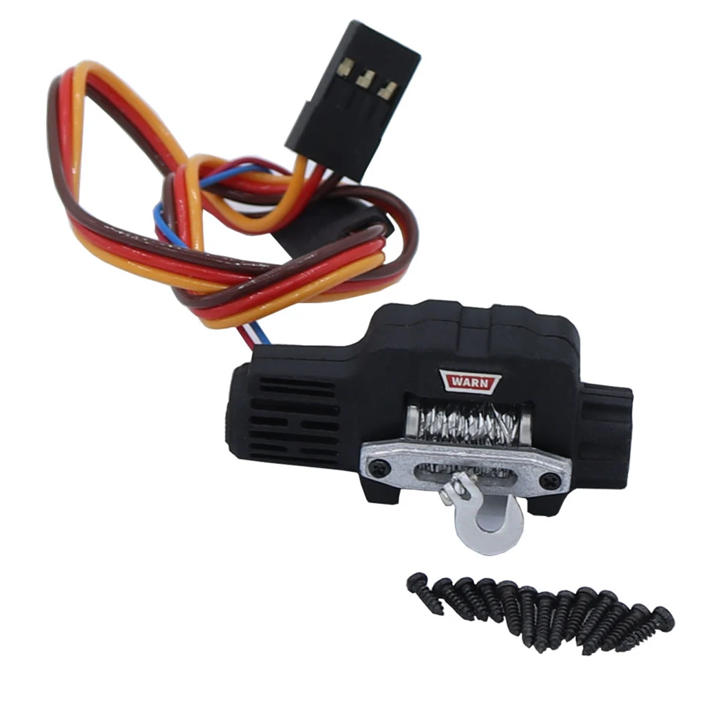 

RCGOFOLLOW Aluminum Alloy Electric Winch for 1/18 Traxxas TRX4-M Defender D90 D110 Upgrade Parts