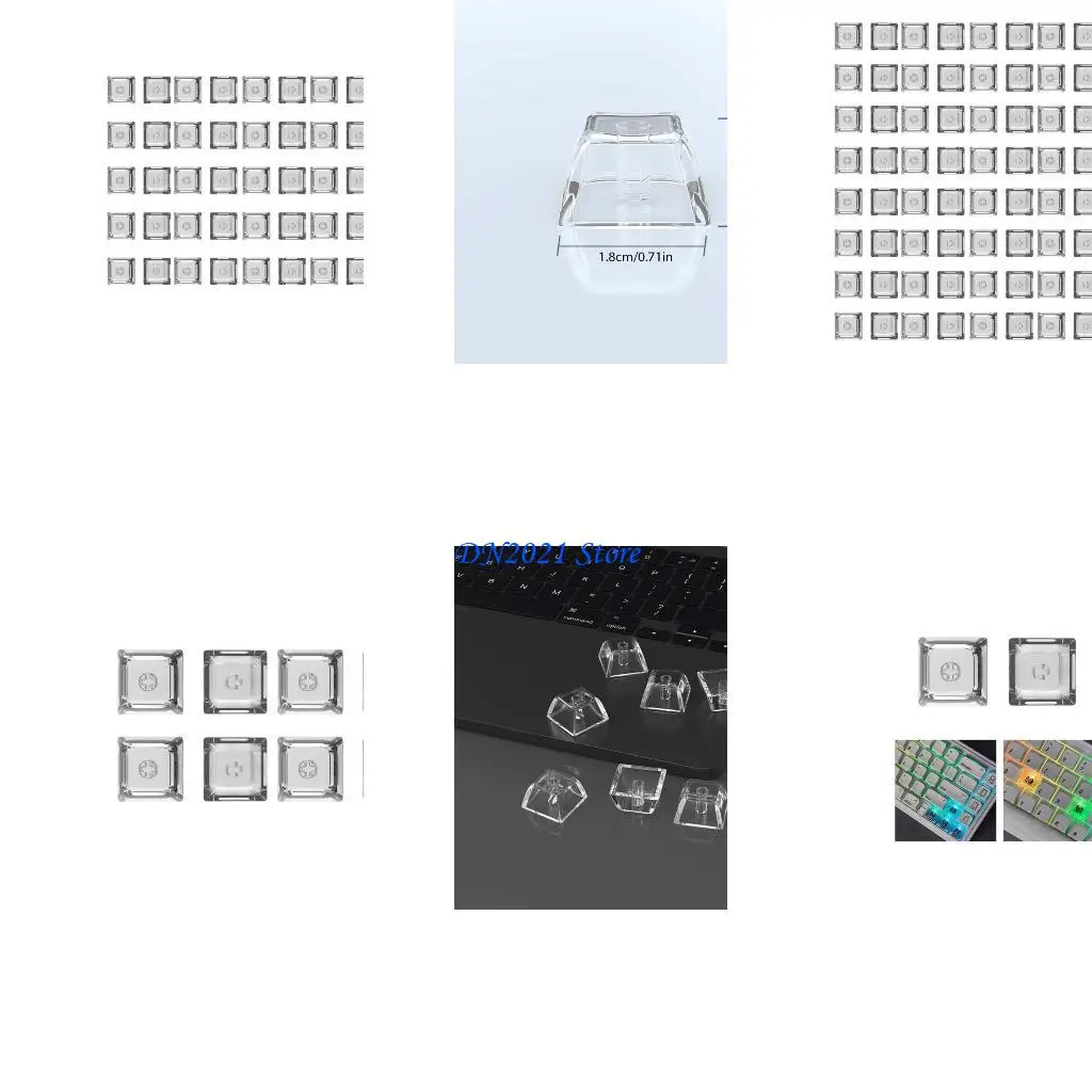 

F3KE 8-1000PCS Прочные xda Profile Cakecaps 1u Клавиц Идеально подходит для механической клавиатуры