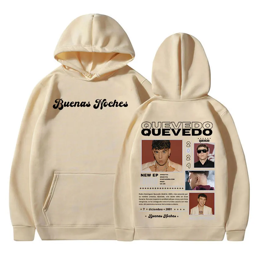 Rapper QUEVEDO Tour 2024 Graphic hoodie Men\'s Women Hip Hop Fashion pullover Sweatshirt y2k harajuku Oversized hooded Streetwear