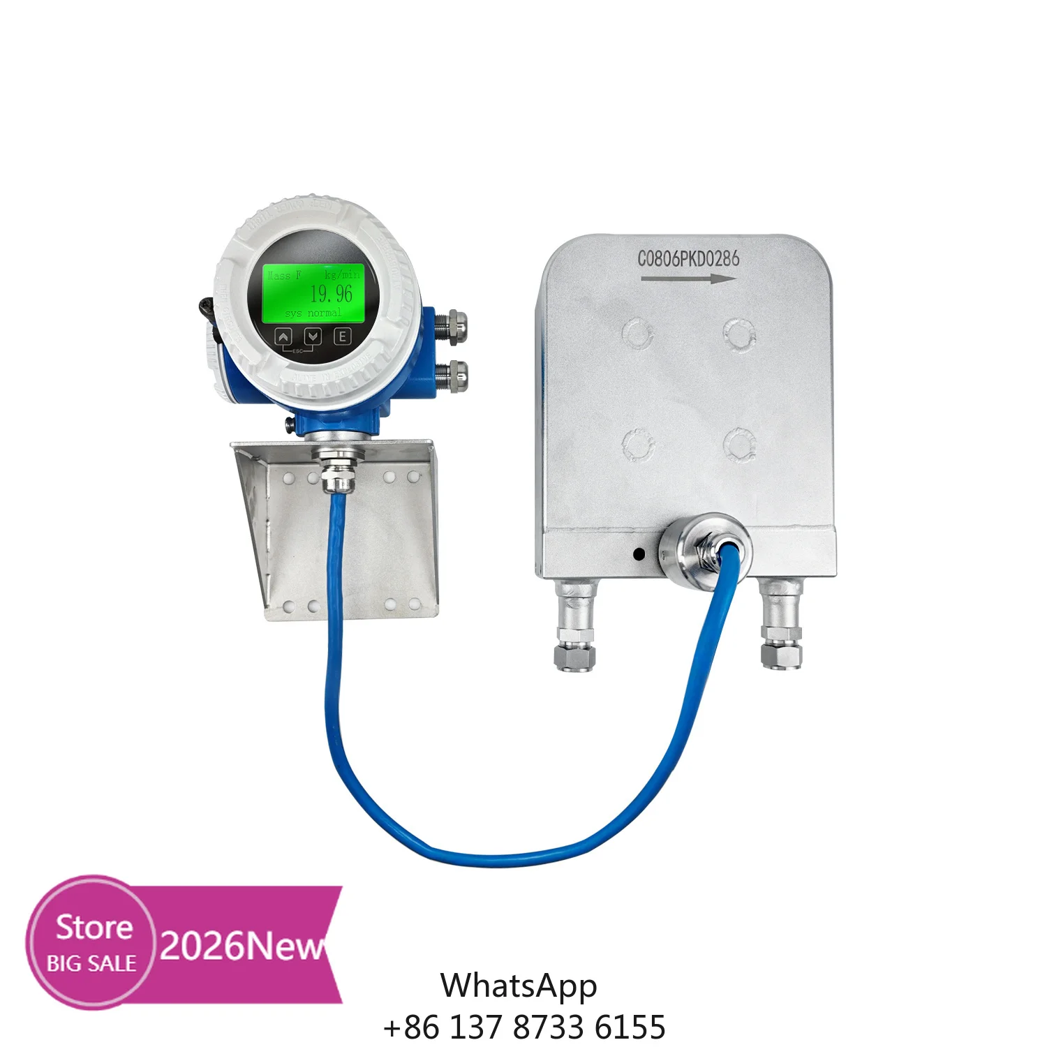 High-Security Stainless Steel Digital Flow Meter Hydrogen Compression High-Pressure 1.5X Safety Surplus Liquid Gas Air Water Oil