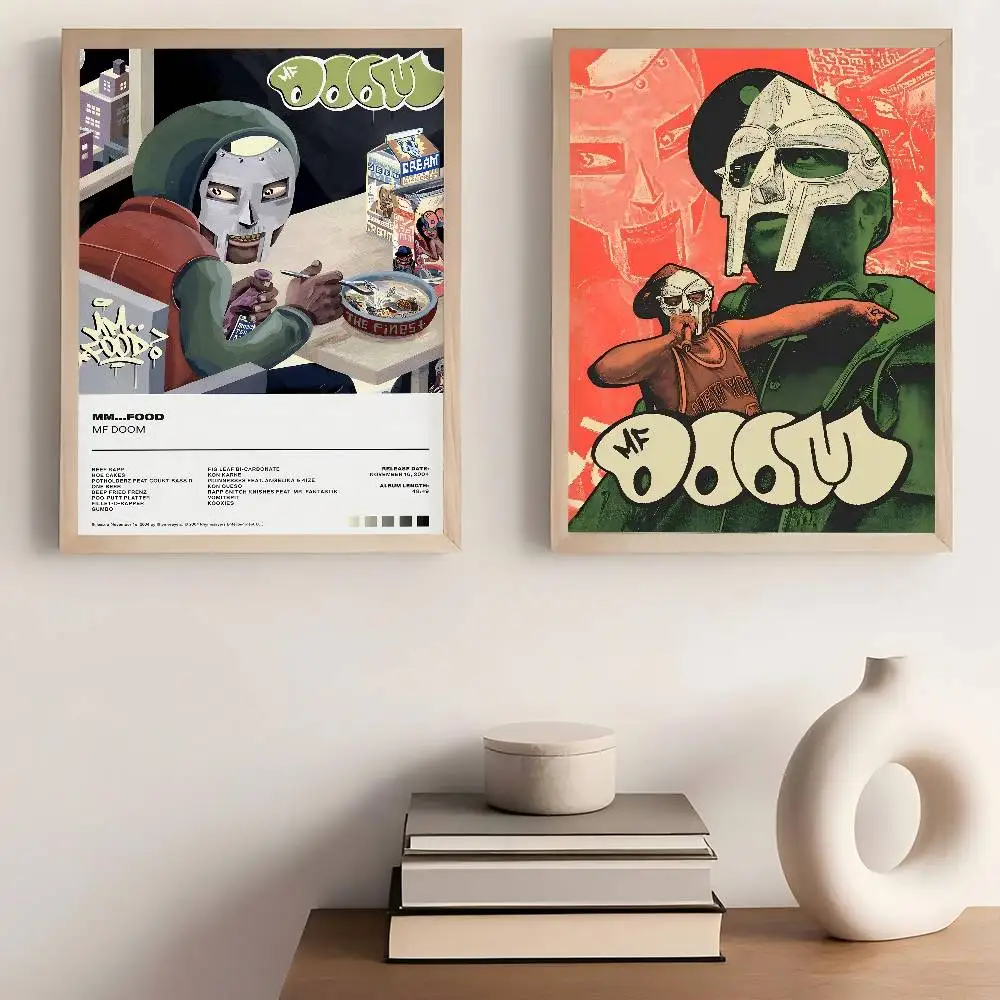 المغني MF Doom مطبوعات وملصقات ذات نوعية جيدة غرفة عتيقة مقهى ديكور ديكور المنزل