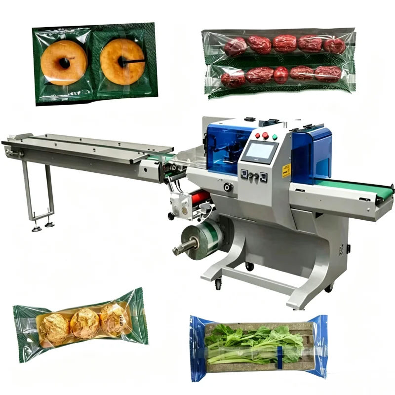 Multi-functional Automatic Pillow Packaging Machine Flow Pack Machine for Food/Slice Bread/Cookie/Buns Wrapping Machine OME