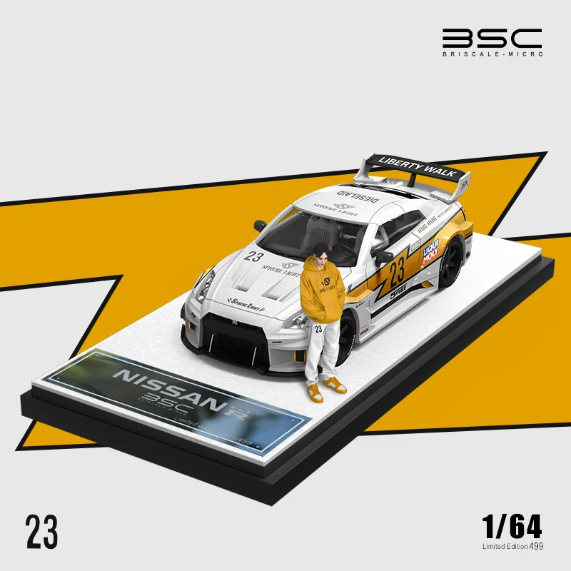 

Pre-order *BSC 1/64 Skyline GTR R35 Lightning 23# Painted Action Figure Alloy model - shipped in March