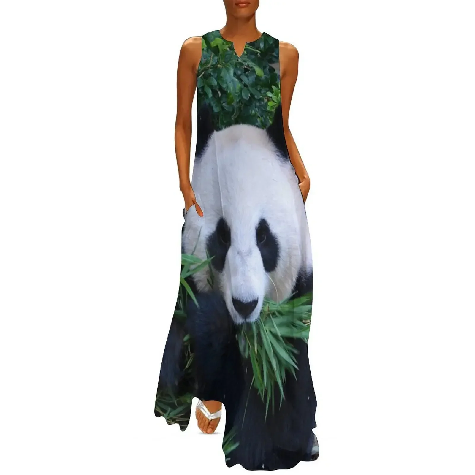 

Giant Panda eating Bamboo Long Dress elegant party dresses for women 2025 dress women elegant luxury Bride dresses Dress