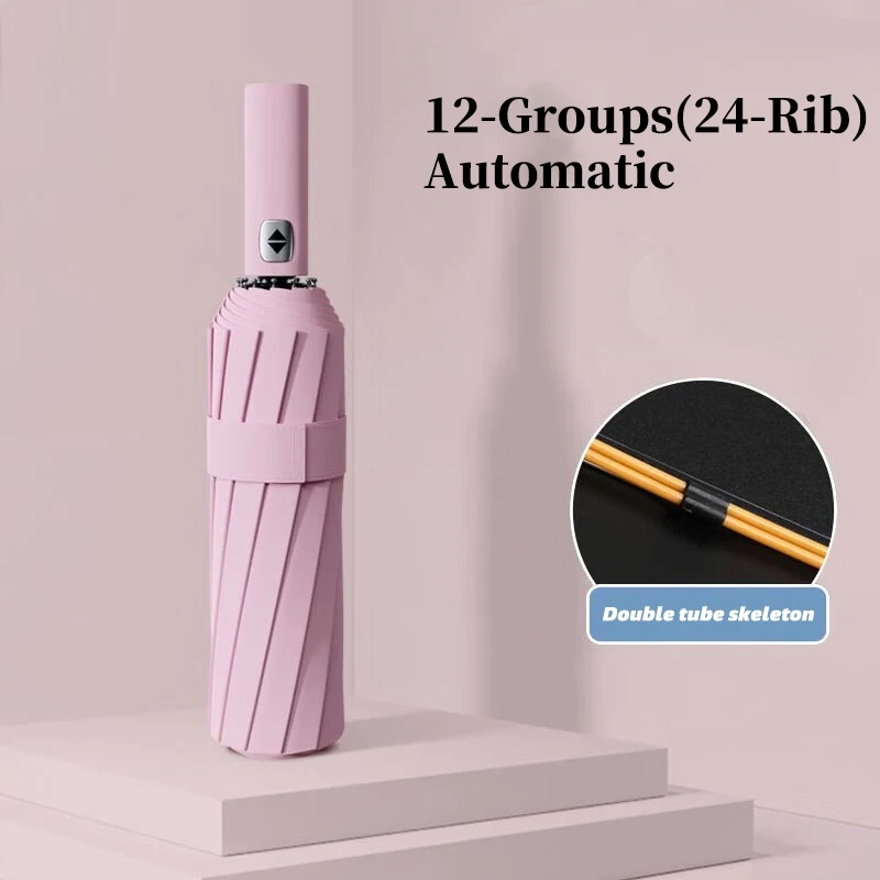 Goture One-Click Opening Umbrella Rain Protection Folding Automatic Umbrella 24-Rib UV Windproof Waterproof Sunproof OutdoorTool