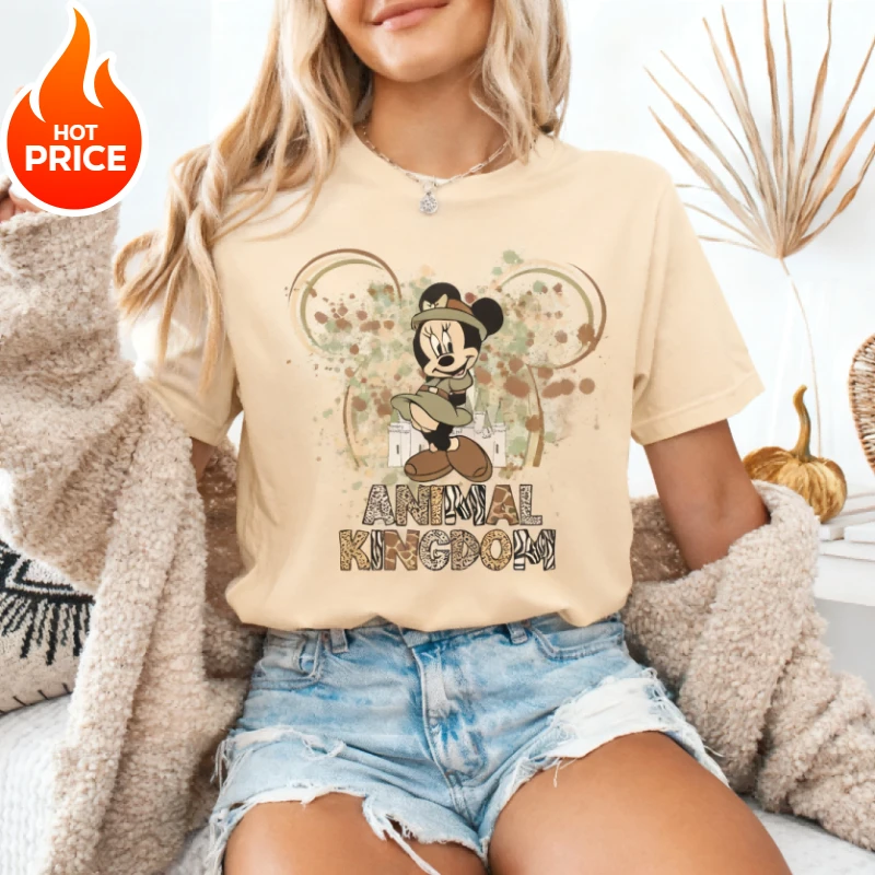 ديزني ميني ماوس صبي فتاة 2026 تيشيرت صيفي الأسرة الوالدين والطفل ارتداء المتضخم عادية الرجال النساء قصيرة الأكمام تي شيرت Y2k #4