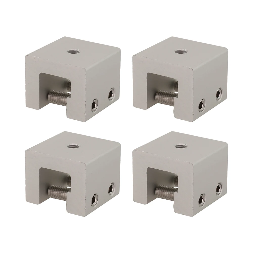 Pince de toit à couture sur pied en aluminium 41x33mm avec vis en acier inoxydable pour un montage sécurisé de panneaux solaires PV sur toits métalliques pliés