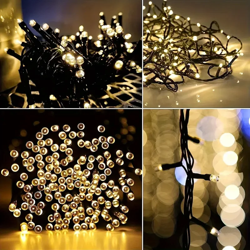 LED-Weihnachtslichterkette, 8 Beleuchtungsmodi, Lichterkette, Weihnachtsbeleuchtung für Urlaub, Zuhause, Party, Dekoration, drinnen und draußen, 400 LEDs – Detail 5