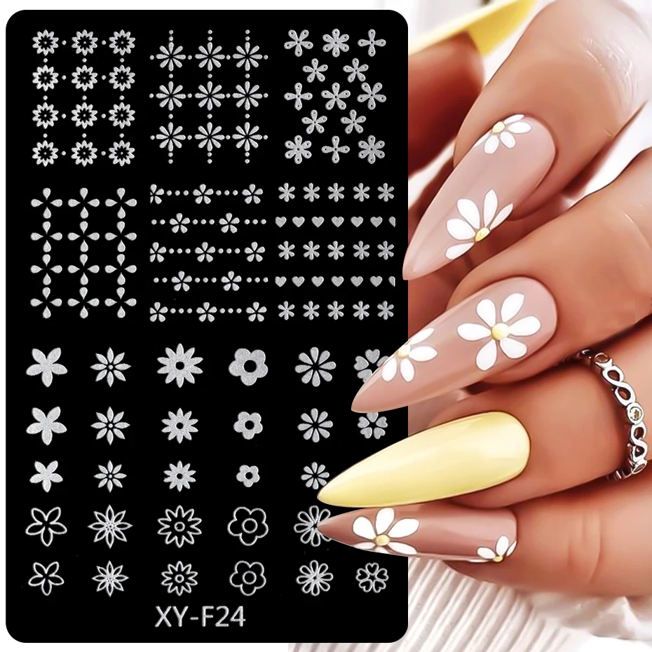 Spring Flowers Nail Stamping Plates Cherry Blossom Summer Daisy Floral Butterfly DIY Nail Design Image Stamp Templates Stencil