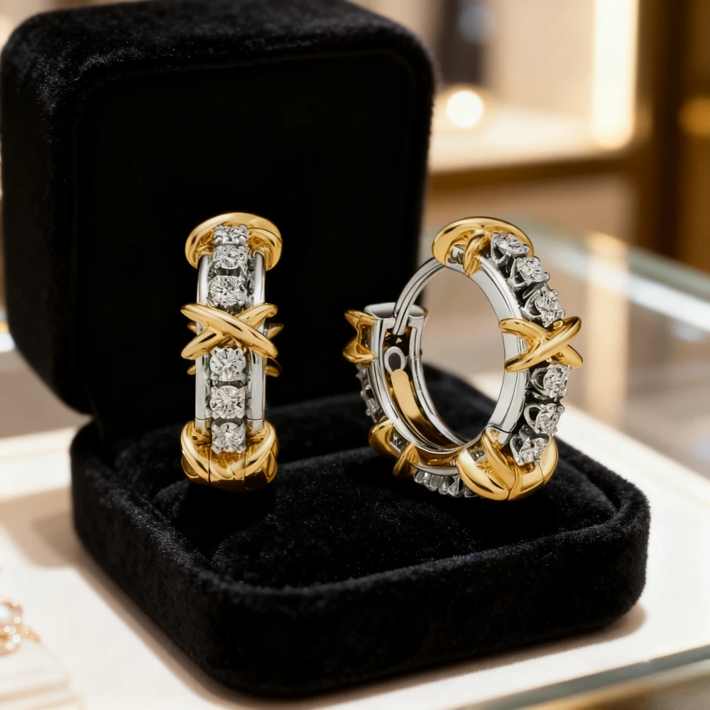 

Модные аксессуары 2025 г. Новые серьги-крестики, усовершенствованный дизайн, универсальный