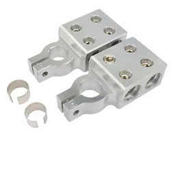 Battery Post Terminal Connector 0 Gauge 4 Way / 6 Way Battery Terminal Clamps Replacement for Tapered Top Post