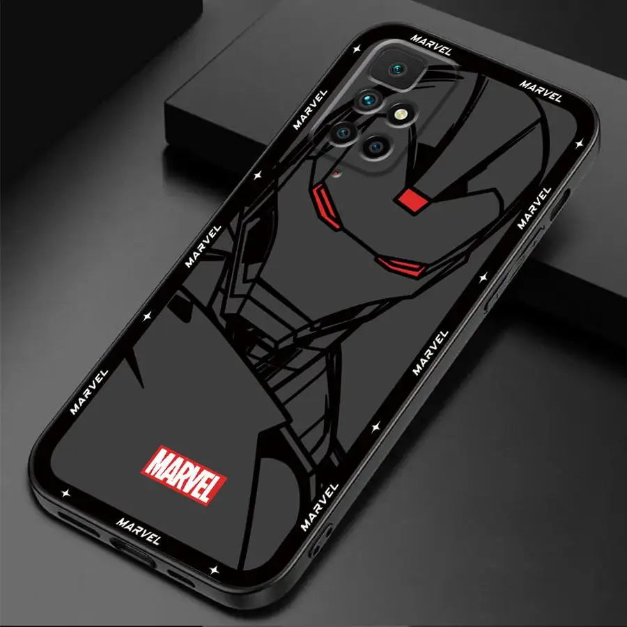 Marvel Spiderman Ironman Phone Case for Xiaomi Redmi Note 11 Pro 5G 12S 11S 12 13 11 Pro Plus 10S 10 Pro 13 5G 7 8 9 Coque Cover