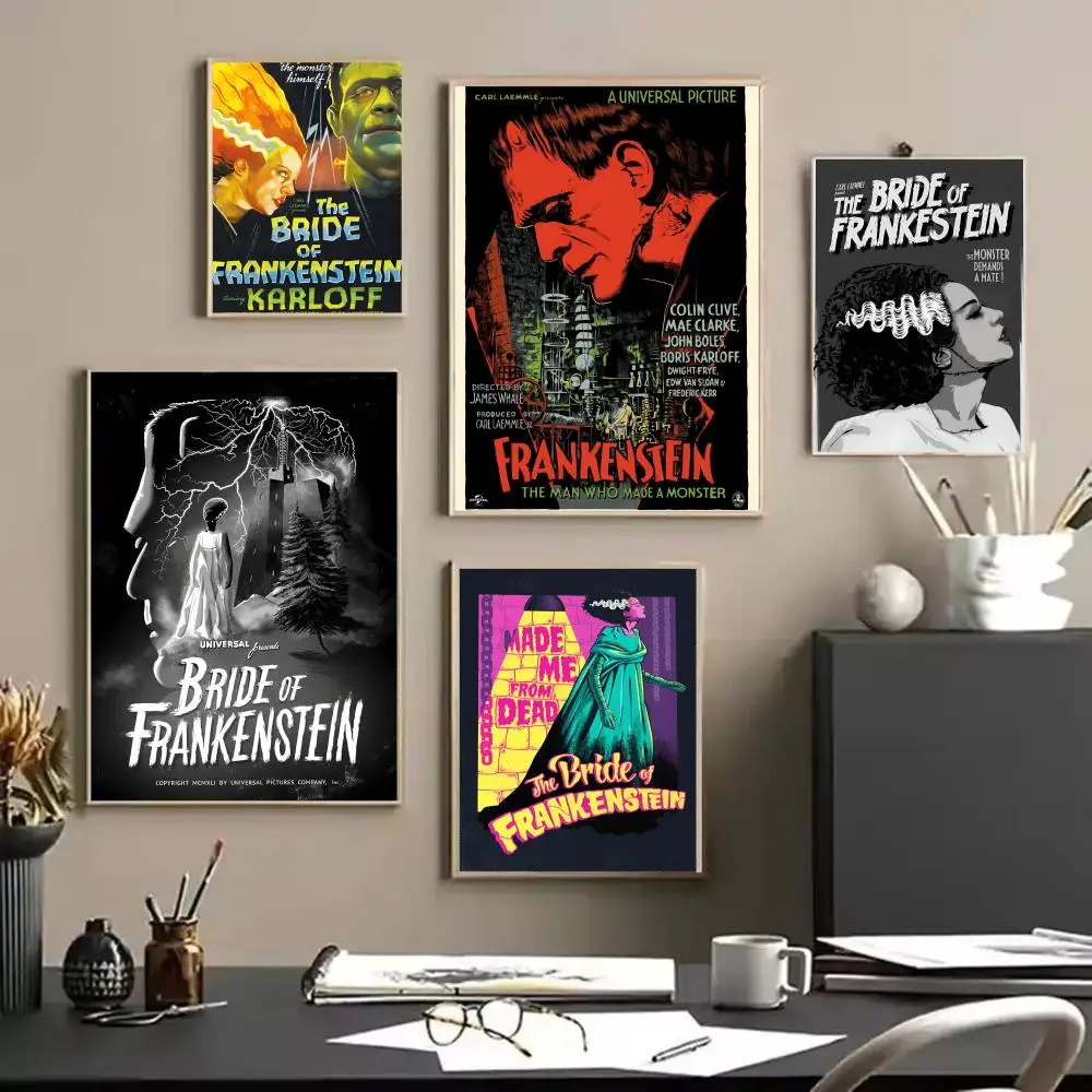Movie The Bride of F-frankenstein Poster HD Art Poster for Home Bar Cafe Decor DIY Vintage Print
